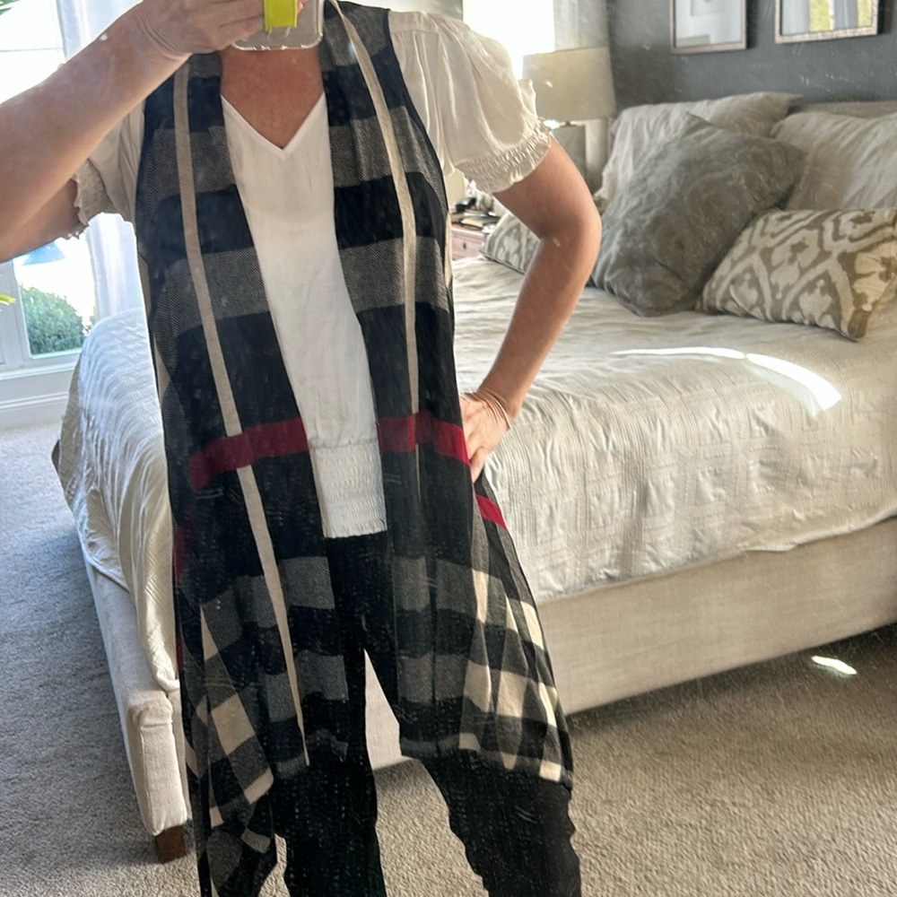 Long vest.